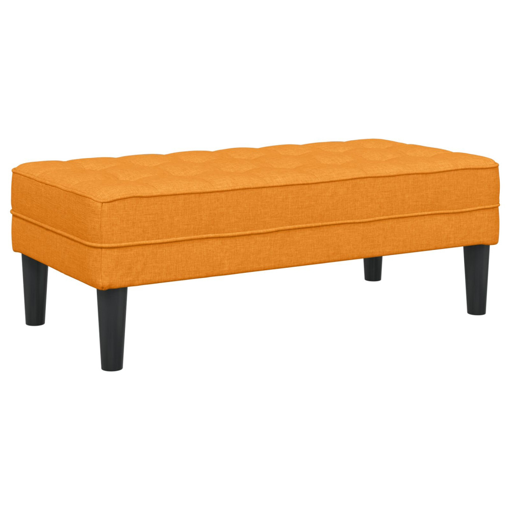 Produktbild för bänk med kudde Mörkgul 113 x 57 x 39 cm tyg