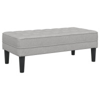 Produktbild för bänk med kudde Moln Grå 113 x 57 x 39 cm tyg