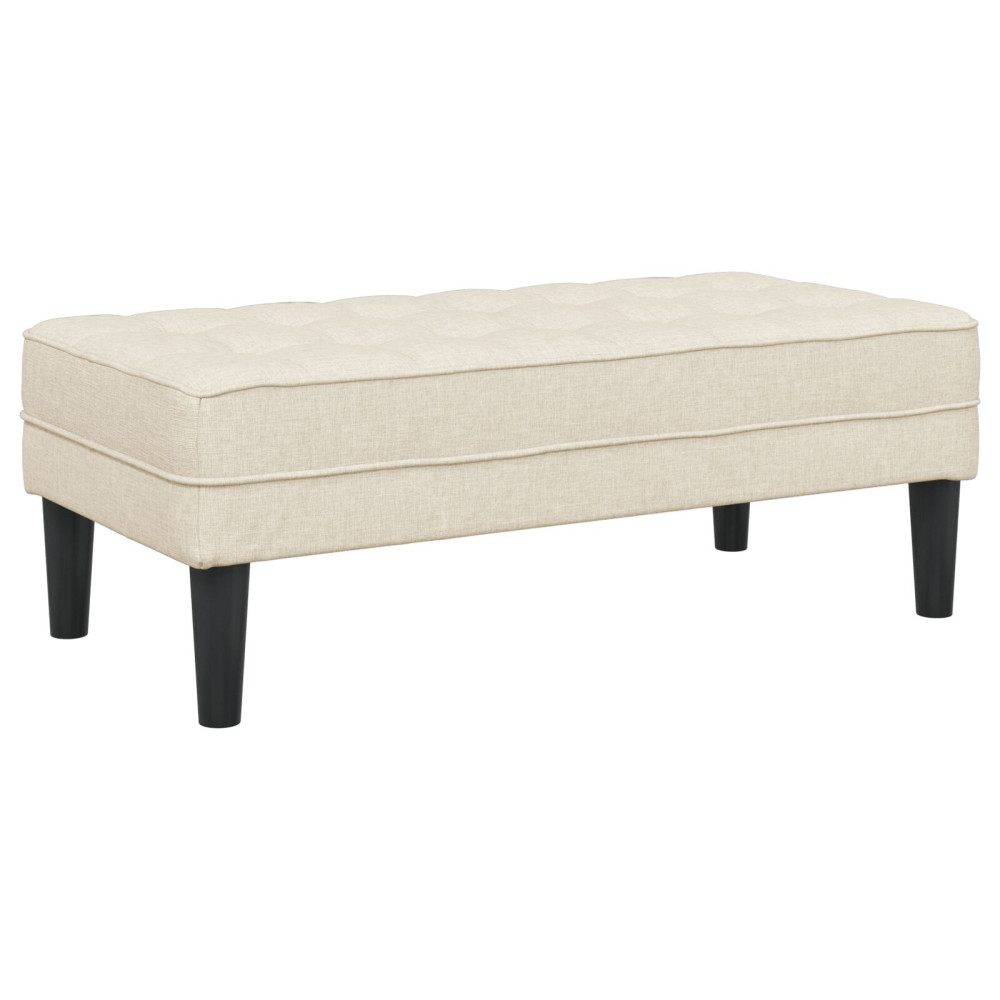 Produktbild för bänk med kudde Linne 113 x 57 x 39 cm tyg