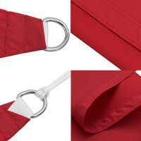Produktbild för Solskydd segel rött 2x2x2 m 100% polyester Oxford