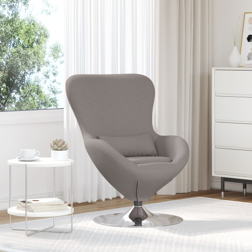 vidaXL Äggfåtölj Taupe 63 x 73 x 90 cm tyg