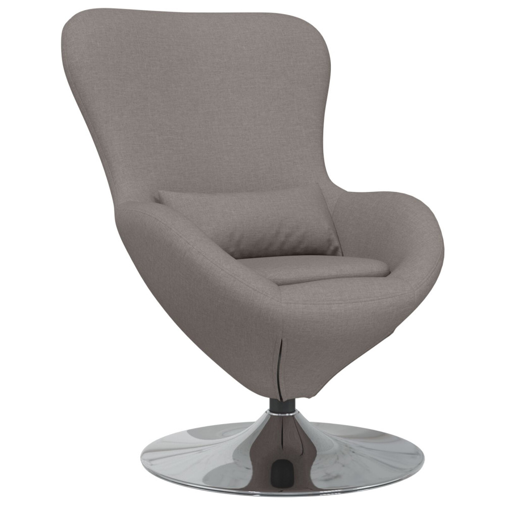Produktbild för Äggfåtölj Taupe 63 x 73 x 90 cm tyg