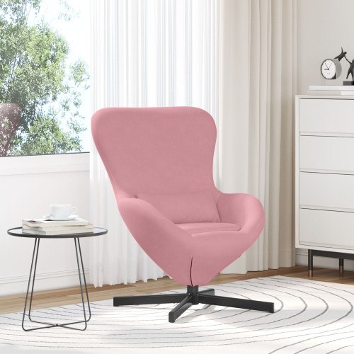 vidaXL Äggfåtölj Rosa 63 x 73 x 90 cm Sammet
