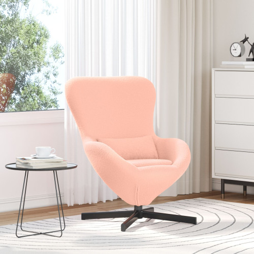 vidaXL Äggfåtölj Rosa 63 x 73 x 90 cm tyg