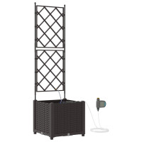 Produktbild för Trädgårdsplanterare Brun 40 x 40 x 142 cm PP