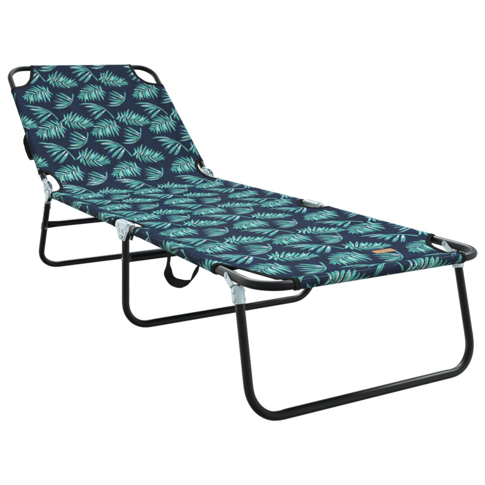 Produktbild för Hopfällbar solstol Flerfärgsdesign 188 x 57 x 86,5 cm Polyester