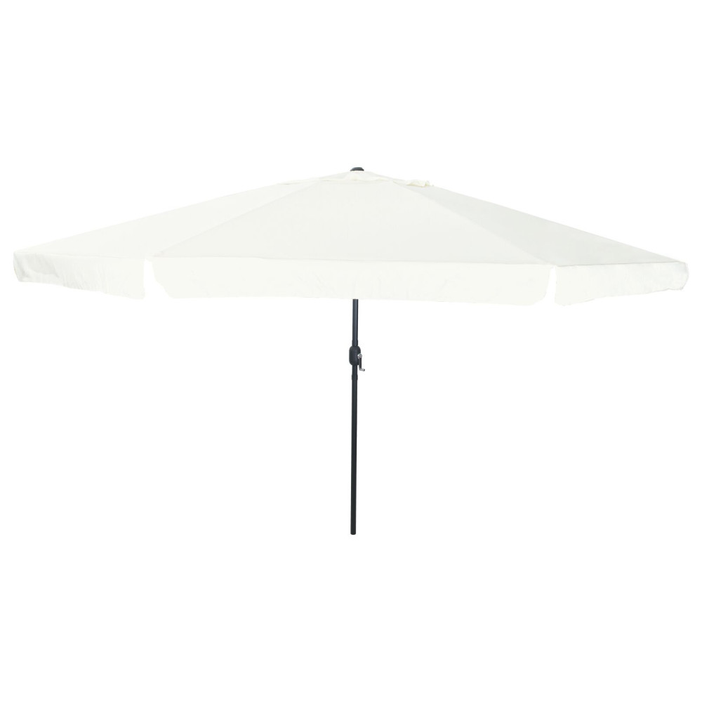 Produktbild för Trädgårdsparasol Sand 394 x 394 x 248 cm Polyester och Stål