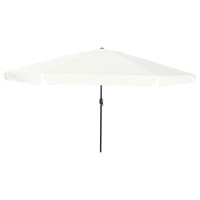 Produktbild för Trädgårdsparasol Sand 394 x 394 x 248 cm Polyester och Stål