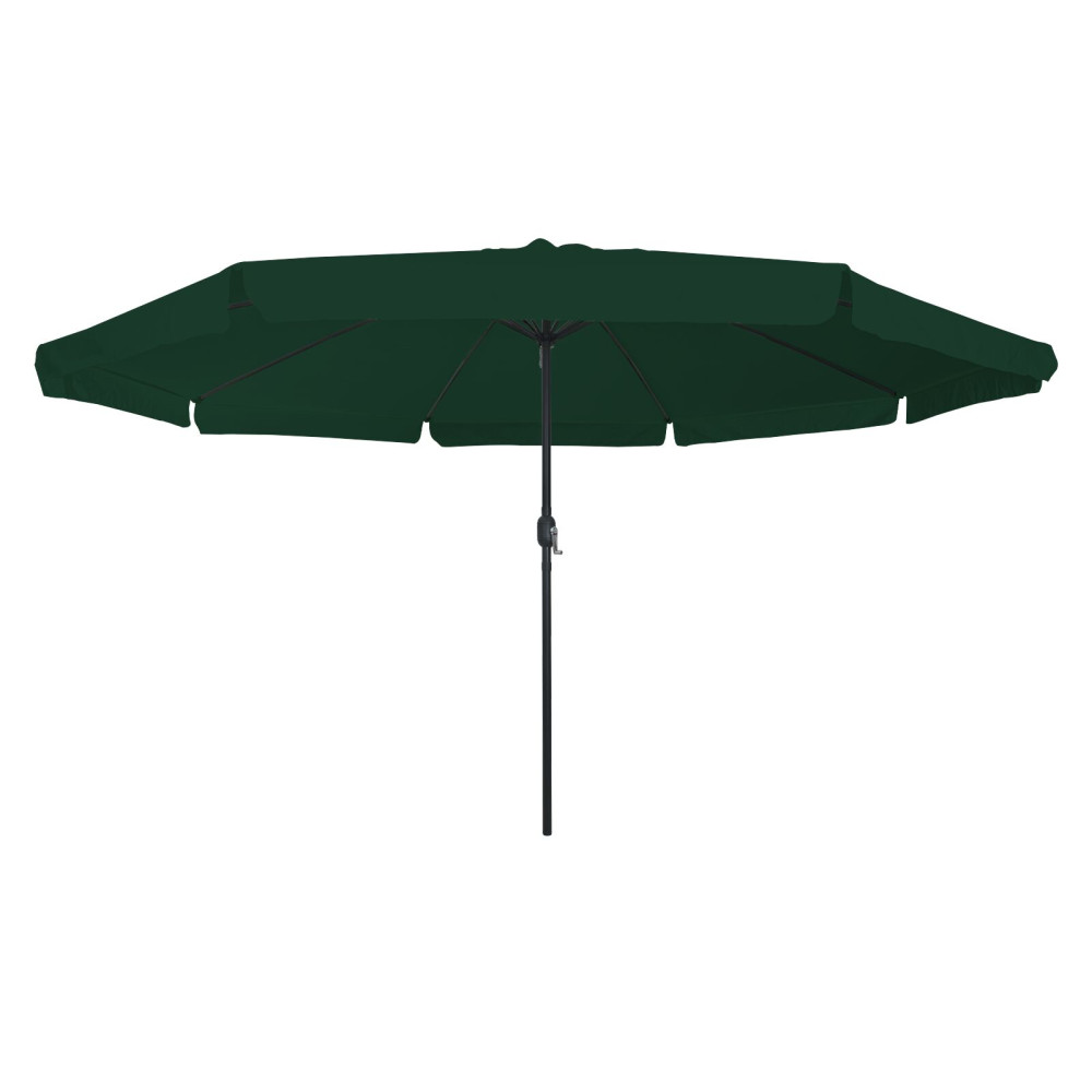 Produktbild för Trädgårdsparasol Grön 394 x 394 x 248 cm Polyester och Stål