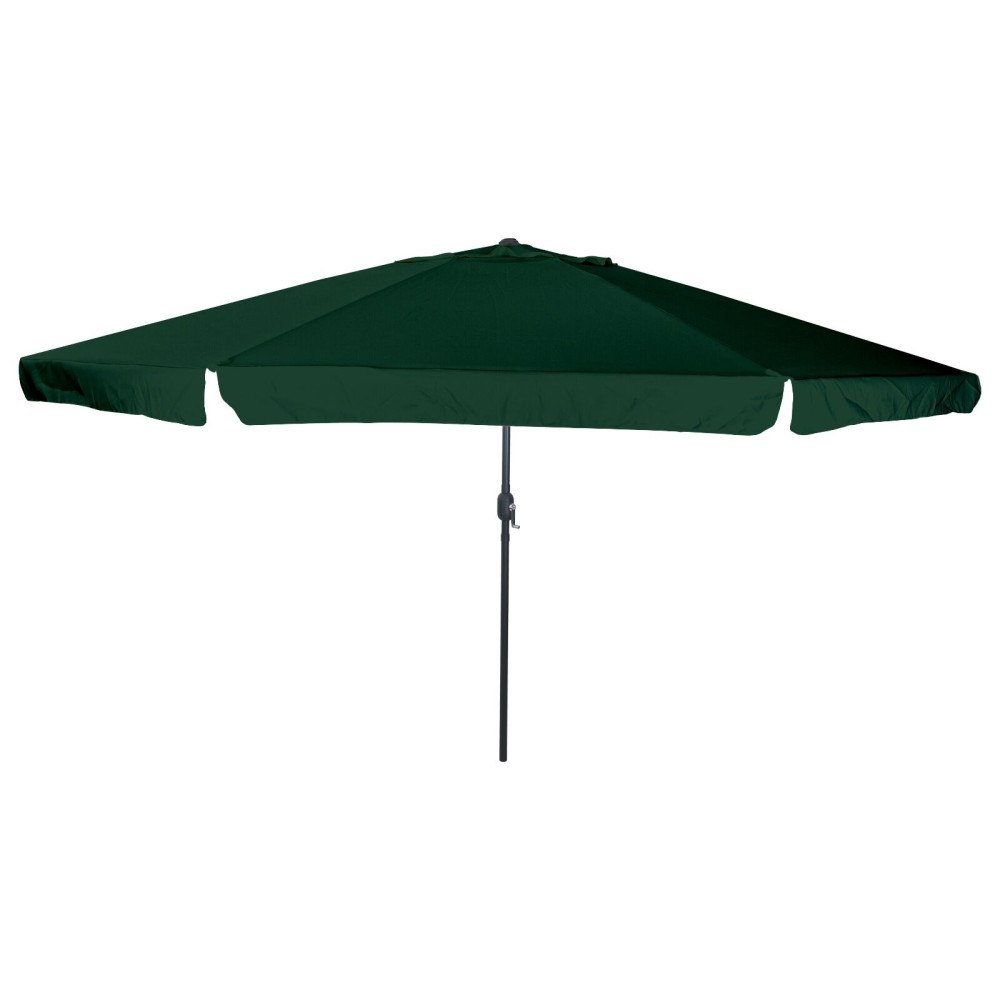 Produktbild för Trädgårdsparasol Grön 394 x 394 x 248 cm Polyester och Stål