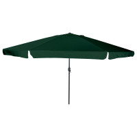 Produktbild för Trädgårdsparasol Grön 394 x 394 x 248 cm Polyester och Stål