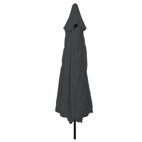 vidaXL Trädgårdsparasol Antracit 394 x 394 x 248 cm Polyester och Stål