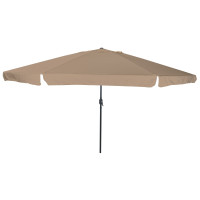 Produktbild för Trädgårdsparasol Taupe 394 x 394 x 248 cm Polyester och Stål