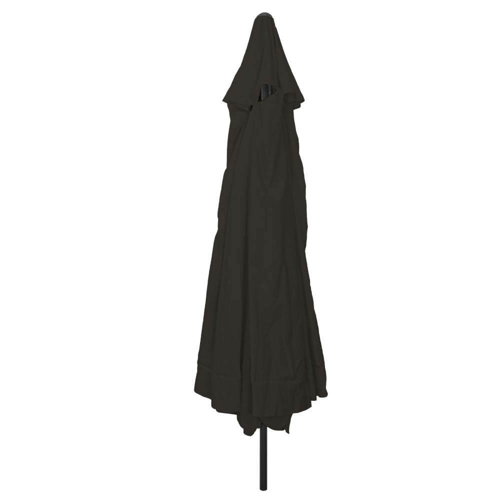 Produktbild för Trädgårdsparasol Svart 394 x 394 x 248 cm Polyester och Stål
