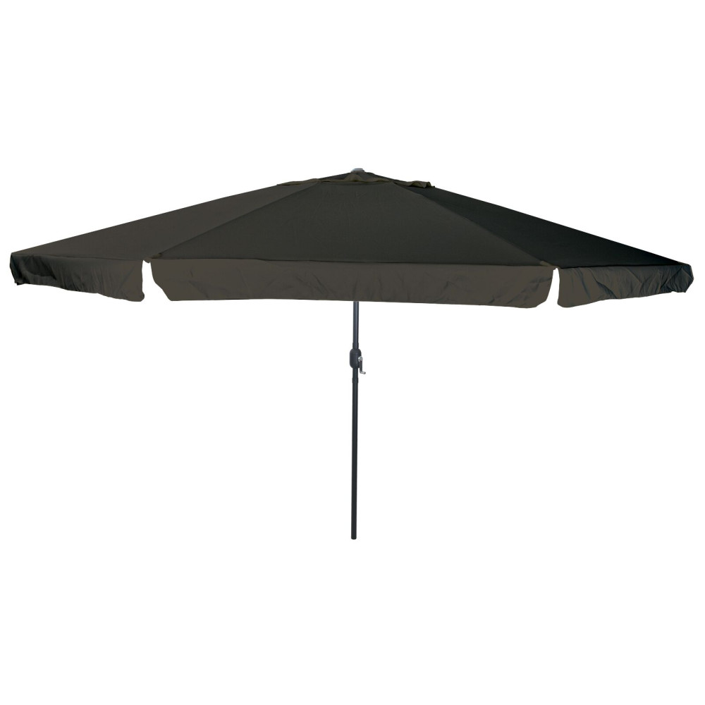 Produktbild för Trädgårdsparasol Svart 394 x 394 x 248 cm Polyester och Stål