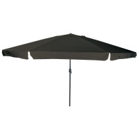Produktbild för Trädgårdsparasol Svart 394 x 394 x 248 cm Polyester och Stål
