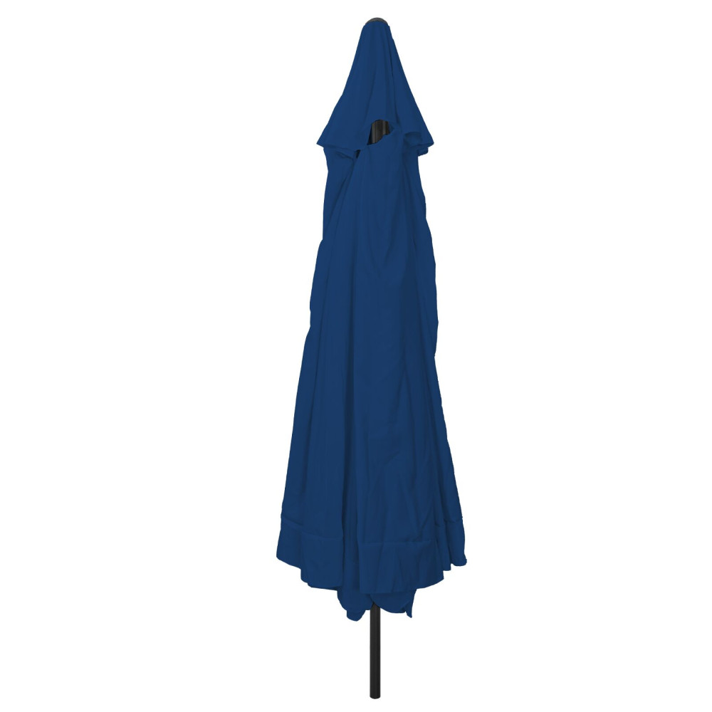 Produktbild för Trädgårdsparasol 394 x 394 x 248 cm Polyester och Stål Azurblå