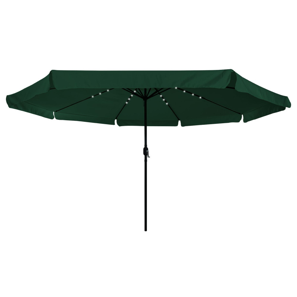 Produktbild för Trädgårdsparasol Grön 395 x 395 x 245 cm Polyester