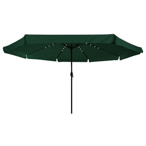 vidaXL Trädgårdsparasol Grön 395 x 395 x 245 cm Polyester