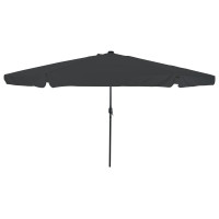 Produktbild för Trädgårdsparasol Antracit 395 x 395 x 245 cm Polyester