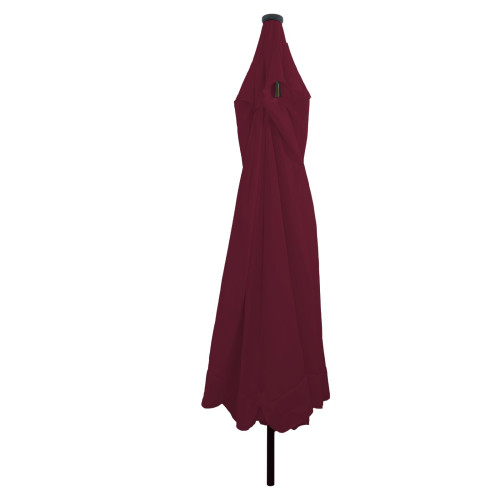 vidaXL Trädgårdsparasol Bordeaux Röd 395 x 395 x 245 cm Polyester