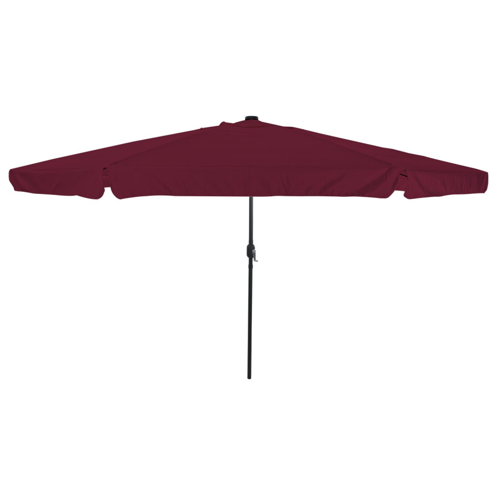 Produktbild för Trädgårdsparasol Bordeaux Röd 395 x 395 x 245 cm Polyester