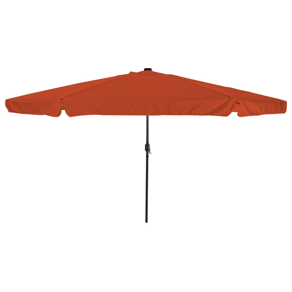Produktbild för Trädgårdsparasol Terracotta 395 x 395 x 245 cm Polyester