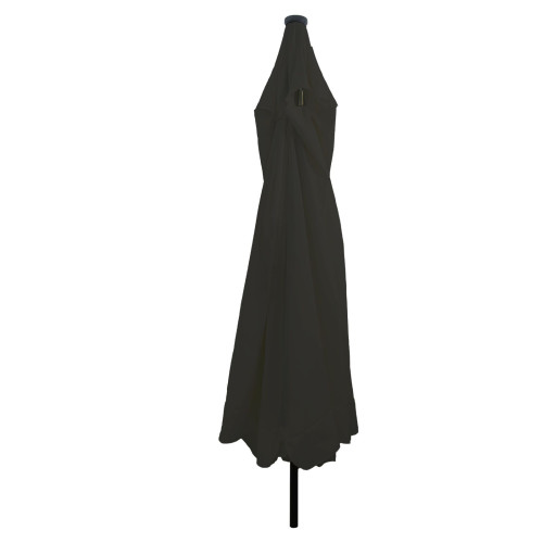 vidaXL Trädgårdsparasol Svart 395 x 395 x 245 cm Polyester
