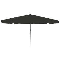 Produktbild för Trädgårdsparasol Svart 395 x 395 x 245 cm Polyester