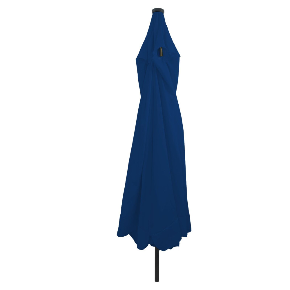Produktbild för Trädgårdsparasol 395 x 395 x 245 cm Polyester Rund Azurblå