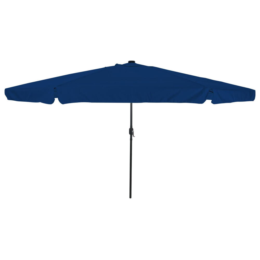 Produktbild för Trädgårdsparasol 395 x 395 x 245 cm Polyester Rund Azurblå