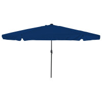 Produktbild för Trädgårdsparasol 395 x 395 x 245 cm Polyester Rund Azurblå