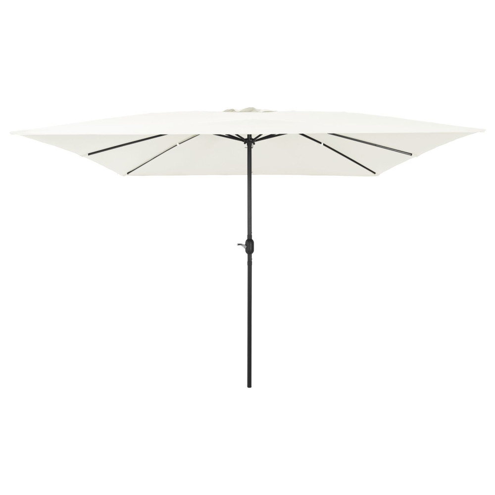 Produktbild för Trädgårdsparasol Sand 295 x 295 x 245 cm Polyester och Stål