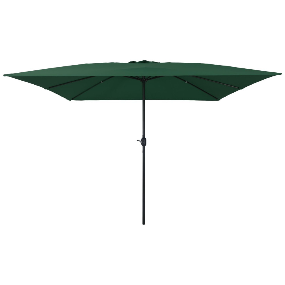 Produktbild för Trädgårdsparasol Grön 295 x 295 x 245 cm Polyester och Stål