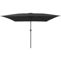 Produktbild för Trädgårdsparasol Antracit 295 x 295 x 245 cm Polyester och Stål