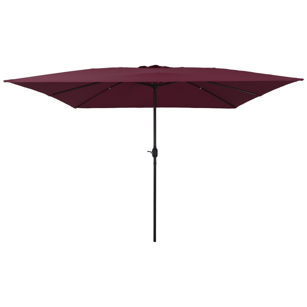 Produktbild för Trädgårdsparasol Bordeaux Röd 295 x 295 x 245 cm