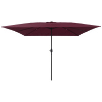 Produktbild för Trädgårdsparasol Bordeaux Röd 295 x 295 x 245 cm