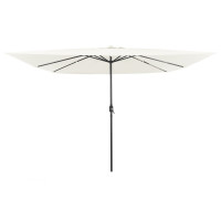 Produktbild för Trädgårdsparasol Sand 295 x 295 x 245 cm Polyester och Stål