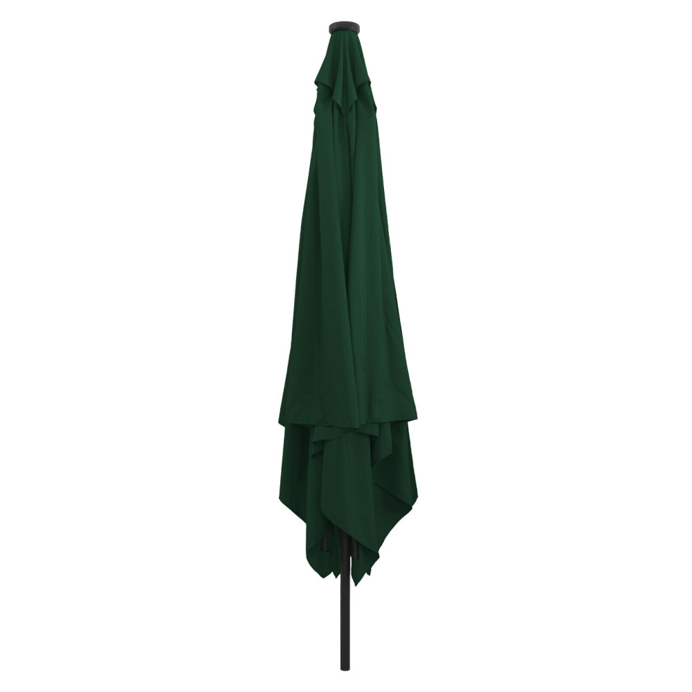 Produktbild för Trädgårdsparasol Grön 295 x 295 x 245 cm Polyester och Stål