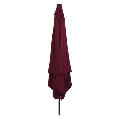 vidaXL Trädgårdsparasol Bordeaux Röd 295 x 295 x 245 cm