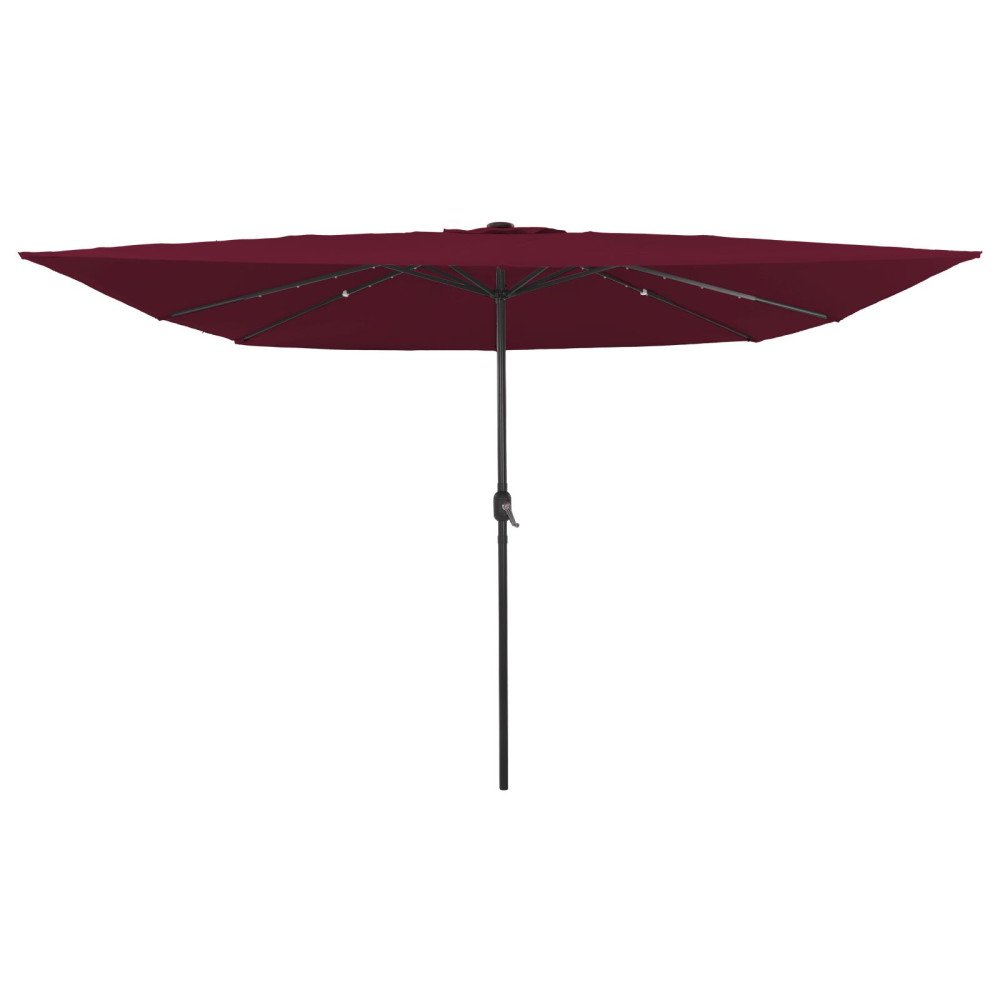 Produktbild för Trädgårdsparasol Bordeaux Röd 295 x 295 x 245 cm