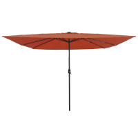 Produktbild för Trädgårdsparasol Terracotta 295 x 295 x 245 cm