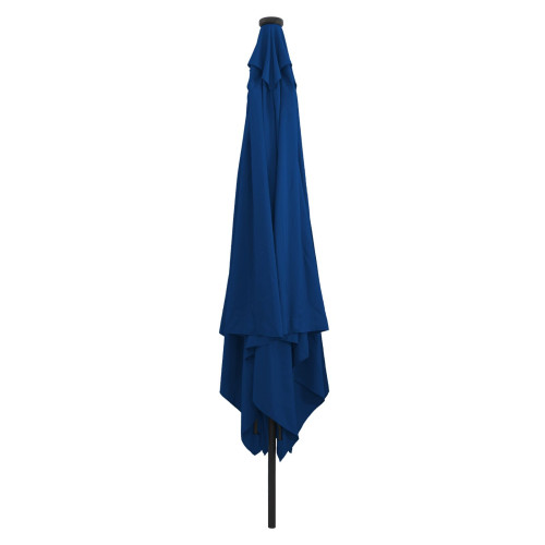 vidaXL Trädgårdsparasol 295 x 295 x 245 cm Polyester och Stål Azurblå