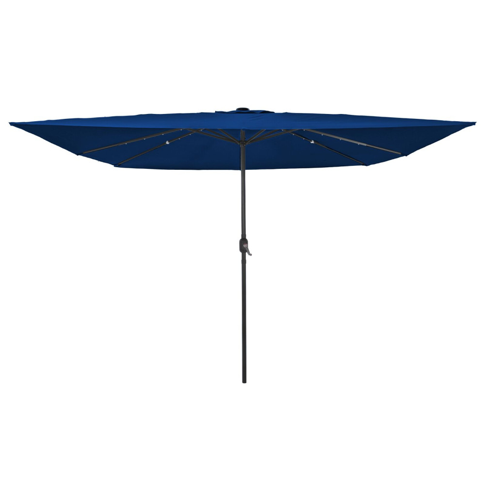 Produktbild för Trädgårdsparasol 295 x 295 x 245 cm Polyester och Stål Azurblå
