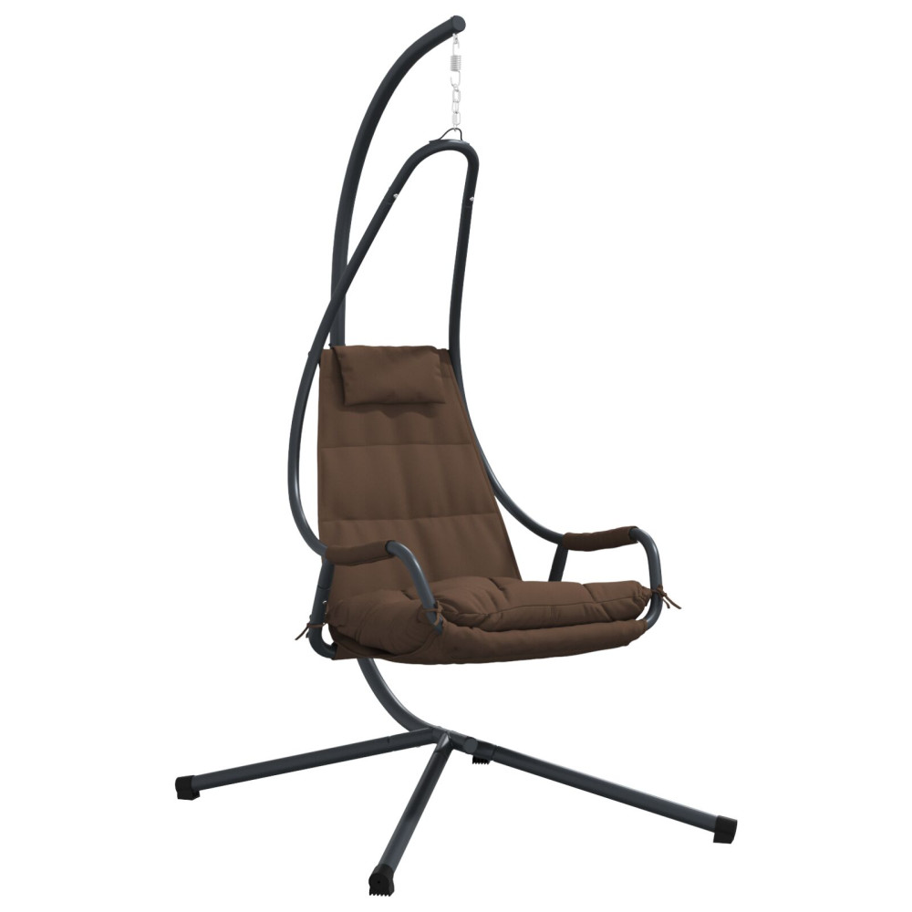 Produktbild för Hängande äggstol Brun 94 x 107 x 196,5 cm Stål
