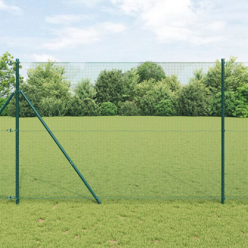 vidaXL Svetsat trådstängsel 2500 x 150 cm Grön