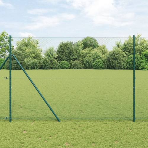 vidaXL Hexagonstängsel Grön 1,5 x 50 m PVC