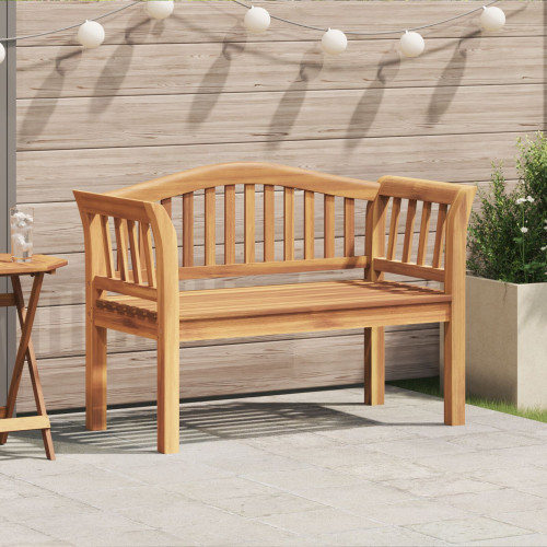 vidaXL bänk Brun 120 x 53,5 x 85 cm Massivt teakträ