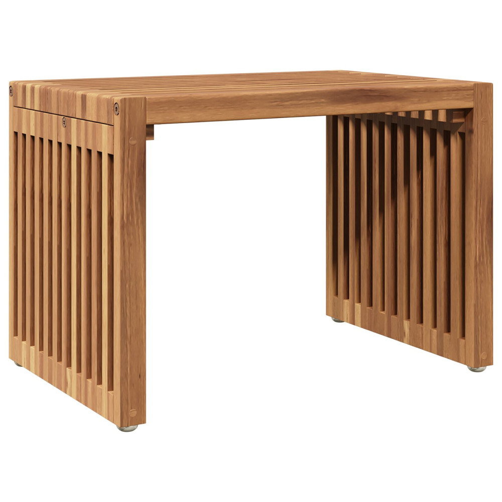 Produktbild för Trädgårds Sidobord Brun 50 x 32,5 x 35 cm Massivt teakträ