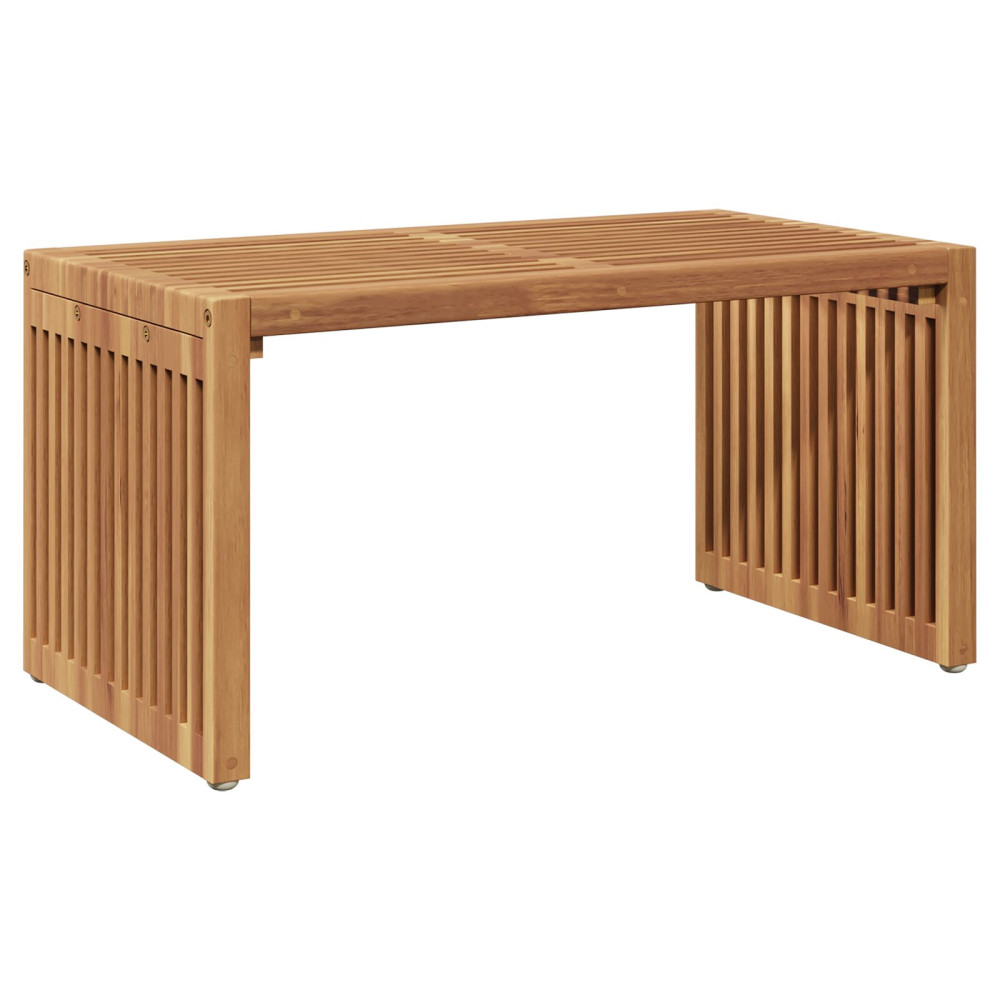 Produktbild för Trädgårds Sidobord Brun 70 x 37,5 x 35,5 cm Massivt teakträ